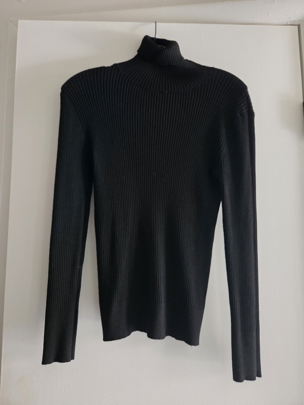 Time and Tru Black Ribbed Turtleneck Sweater